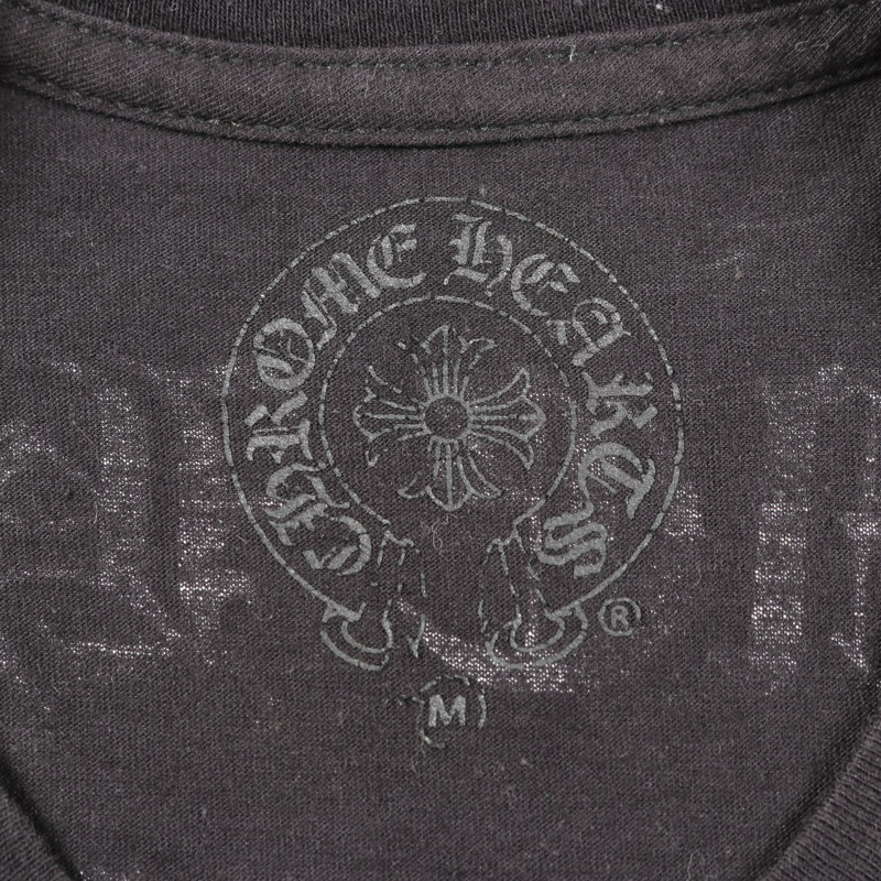 鉻心 (CHROME HEARTS) 醋酸色印花美國拱形標誌T卹,黑色,純棉,男款,二手。-2