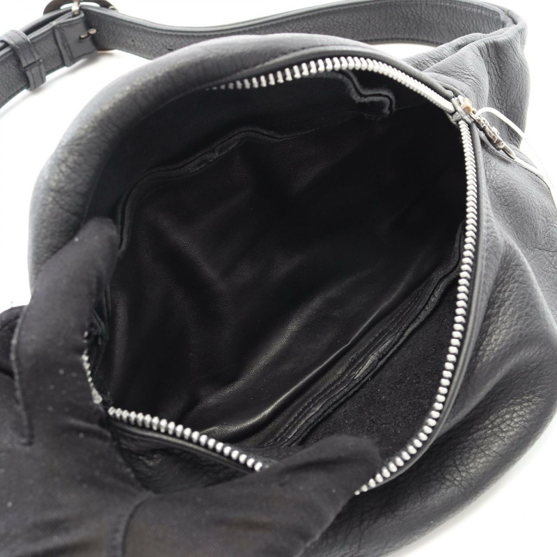 鉻心 (CHROME HEARTS) Snut 腰包 皮革 黑色 二手 男士-2