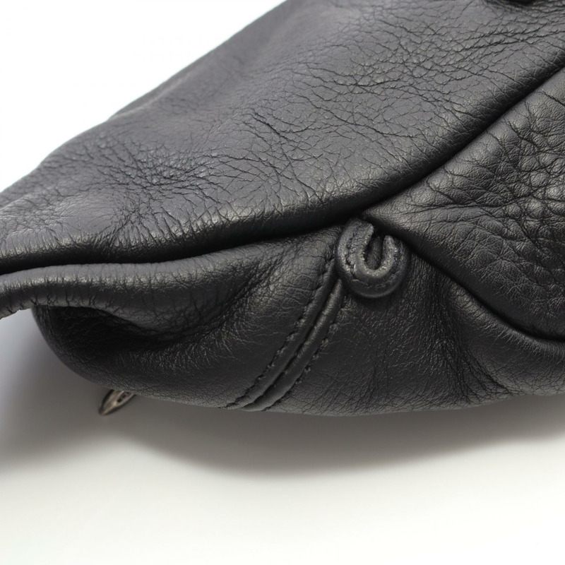 鉻心 (CHROME HEARTS) Snut 腰包 皮革 黑色 二手 男士-6