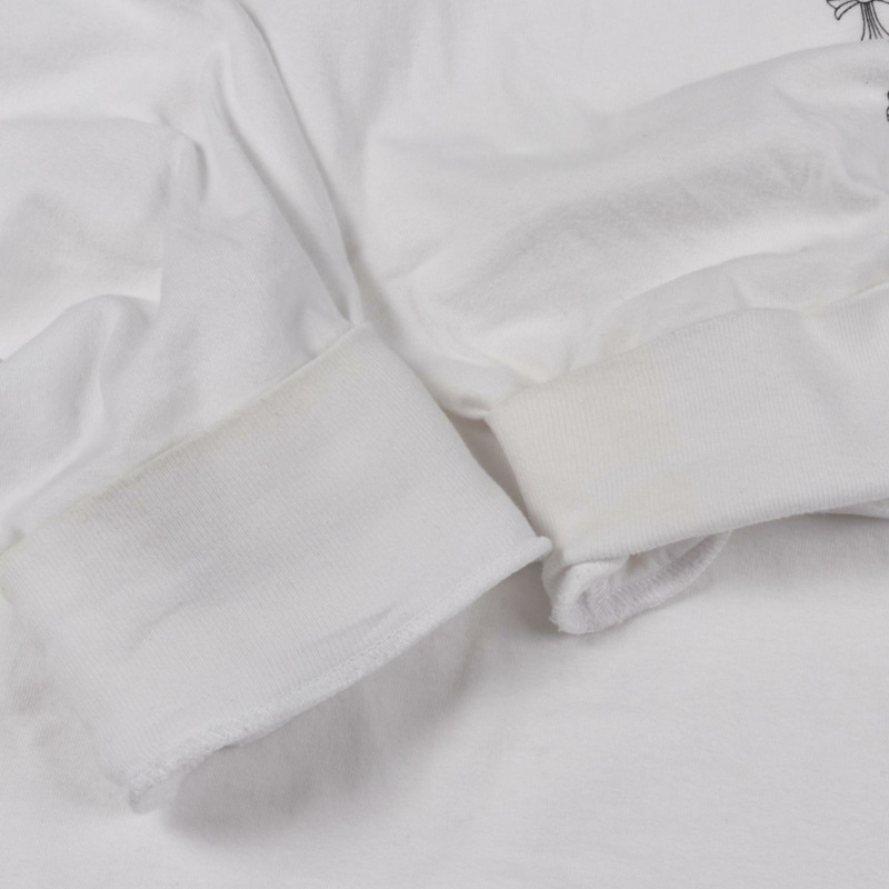 鉻心 (CHROME HEARTS) 領口標誌 CH 十字 T 卹 白色 二手 男款-5