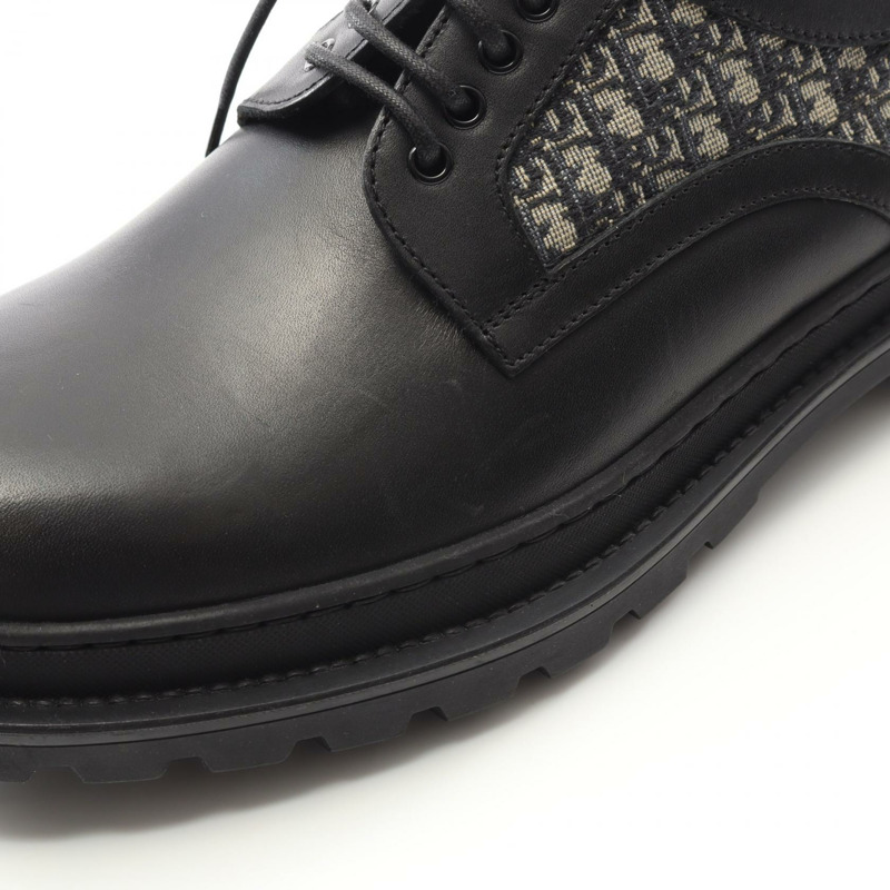 Dior Dior Explorer Derby Shoes Oblique 正裝鞋 皮革帆布 黑色 米色 海軍藍 二手 男士-8