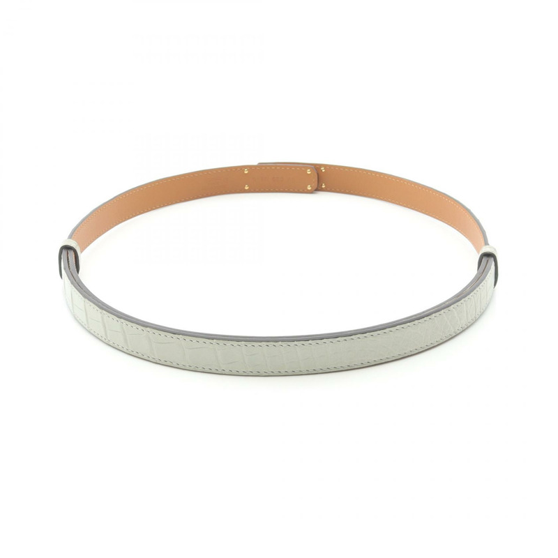 愛馬仕 Kelly 腰帶,霧面鱷魚皮,綠色,二手,女款-1