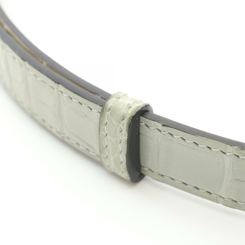 愛馬仕 Kelly 腰帶,霧面鱷魚皮,綠色,二手,女款-5