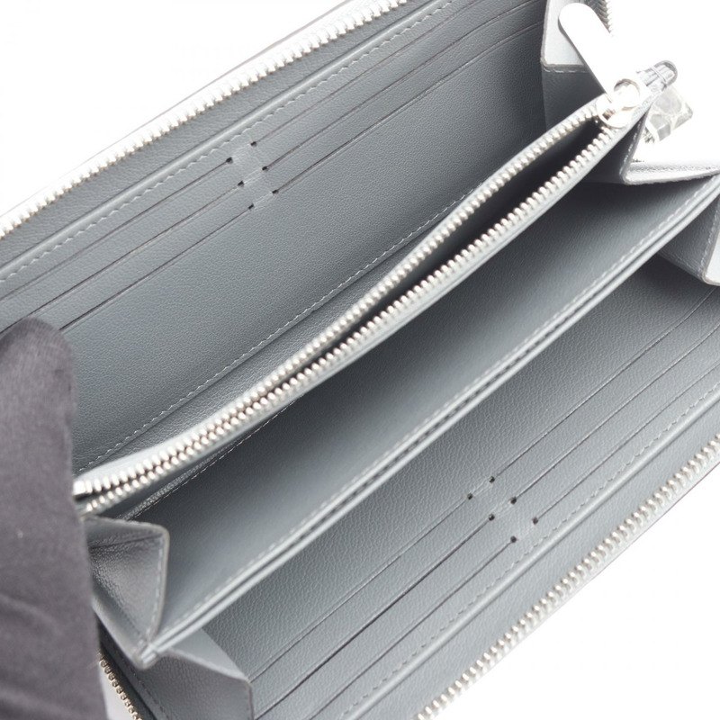 路易威登 Zippy 長版皮夾,附掛鎖,異國風情皮革,灰色,二手女款-2