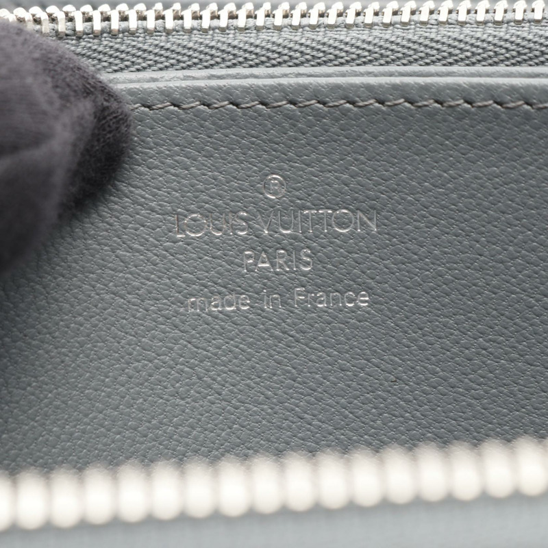 路易威登 Zippy 長版皮夾,附掛鎖,異國風情皮革,灰色,二手女款-3