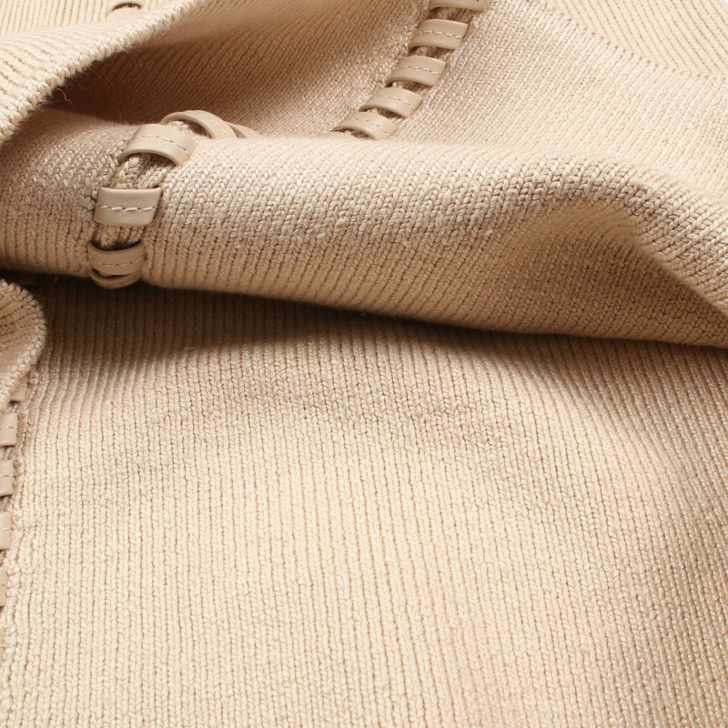 愛馬仕 (HERMES) 無袖真絲亞麻連身裙,米色,二手女款,尺寸 38-6