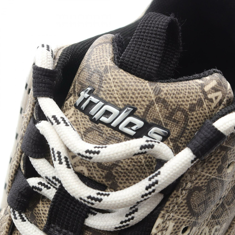 GUCCI × BALENCIAGA TRIPLE S GG Supreme 聯名帆布運動鞋 681066 米色 男款 27 碼-6