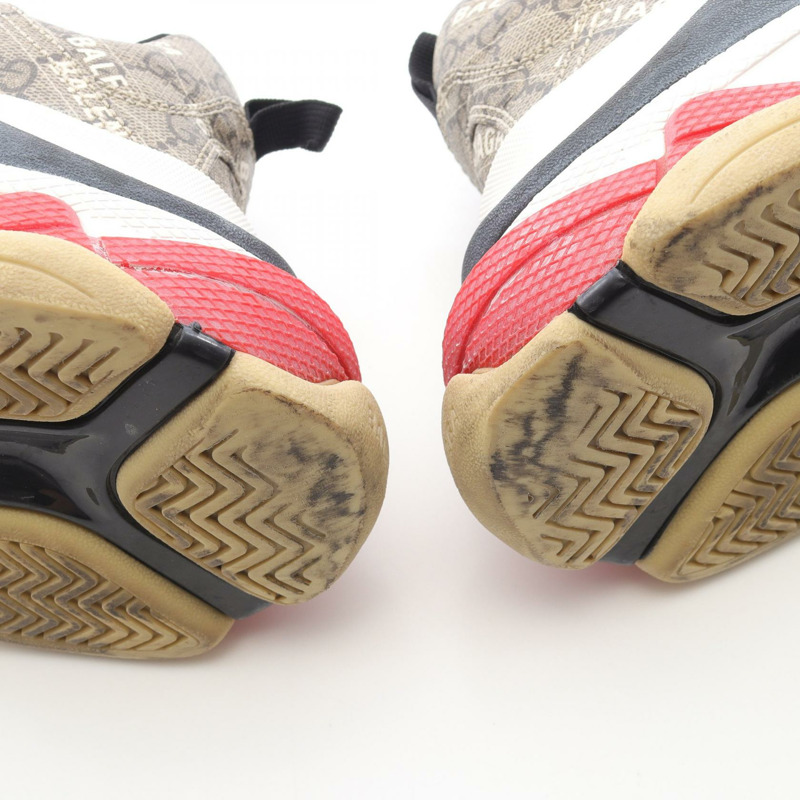 GUCCI × BALENCIAGA TRIPLE S GG Supreme 聯名帆布運動鞋 681066 米色 男款 27 碼-7
