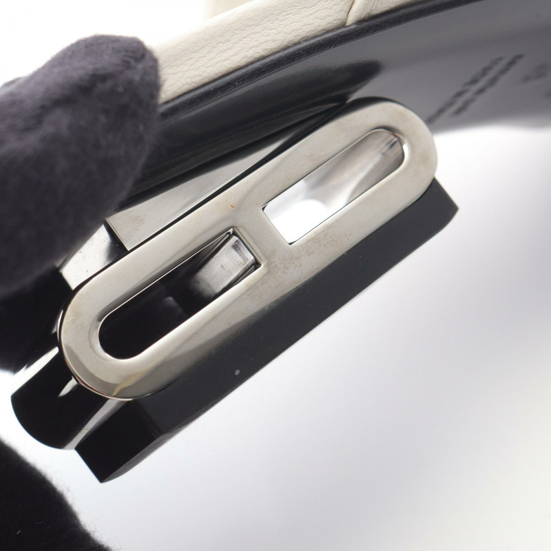 愛馬仕 Idole Chaine d'Ancre 穆勒涼鞋 241084Z 白色皮革 二手 女款 #36-7