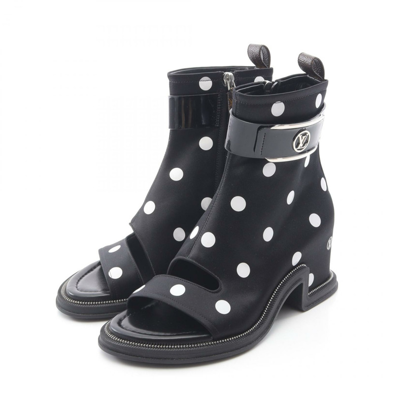 路易威登 Moonlight Monogram 女靴 1AA0KD 漆皮織物 #36.5-0