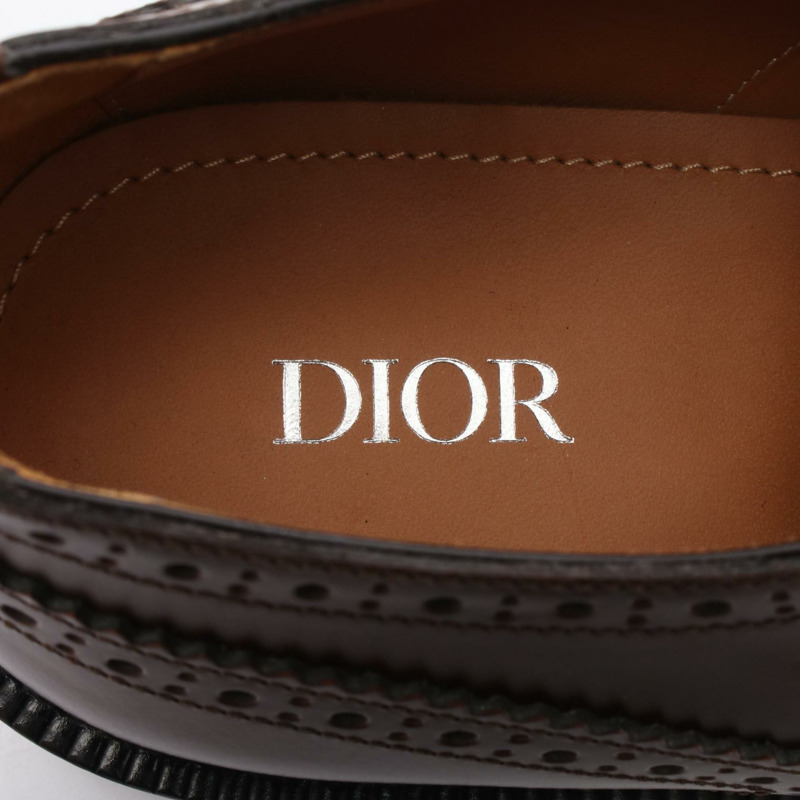 迪奧男士棕色真皮正裝鞋(二手)-4