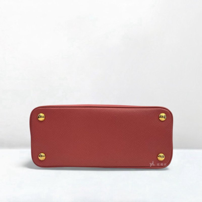 Prada 包包 Shoulder粉牛皮金扣手提斜背包-4