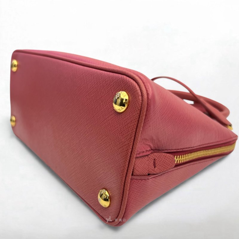 Prada 包包 Shoulder粉牛皮金扣手提斜背包-8