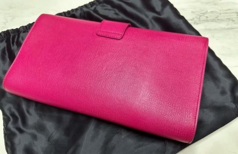 🤍💙YSL 經典桃 手拿包 💙💙-6