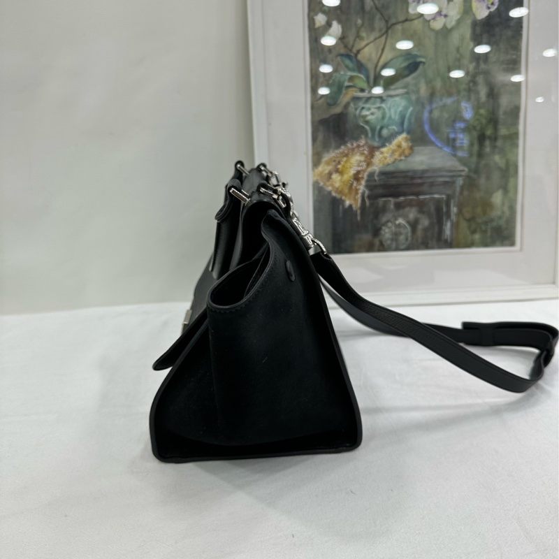 Celine瑟琳trapeze系列黑色中型鞦韆包-4