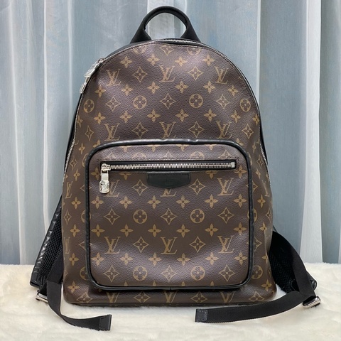 LV 老花黑色拼皮背包 XB909