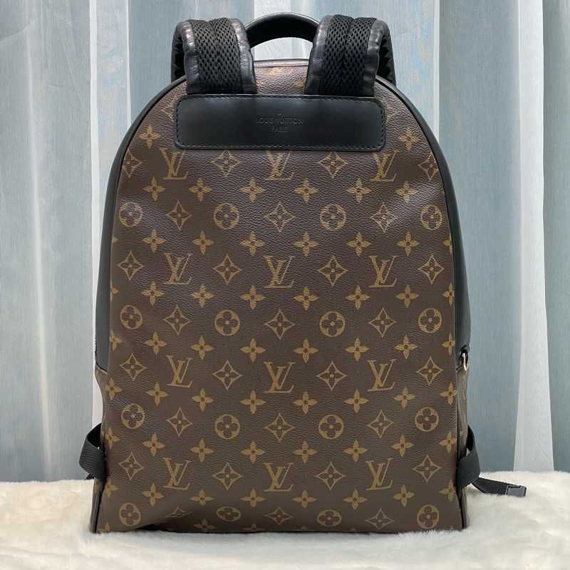 LV 老花黑色拼皮背包 XB909-1