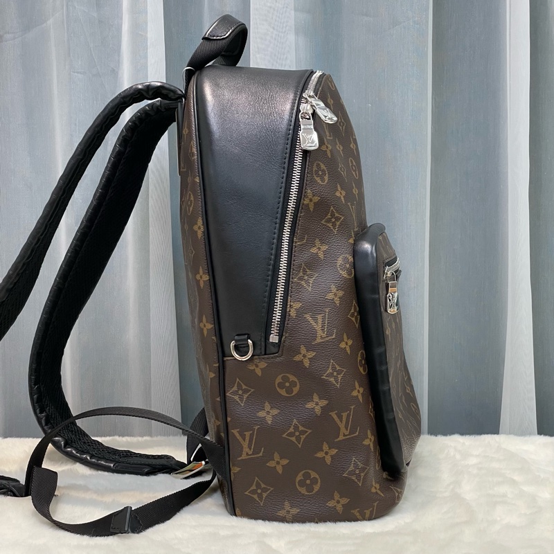 LV 老花黑色拼皮背包 XB909-2