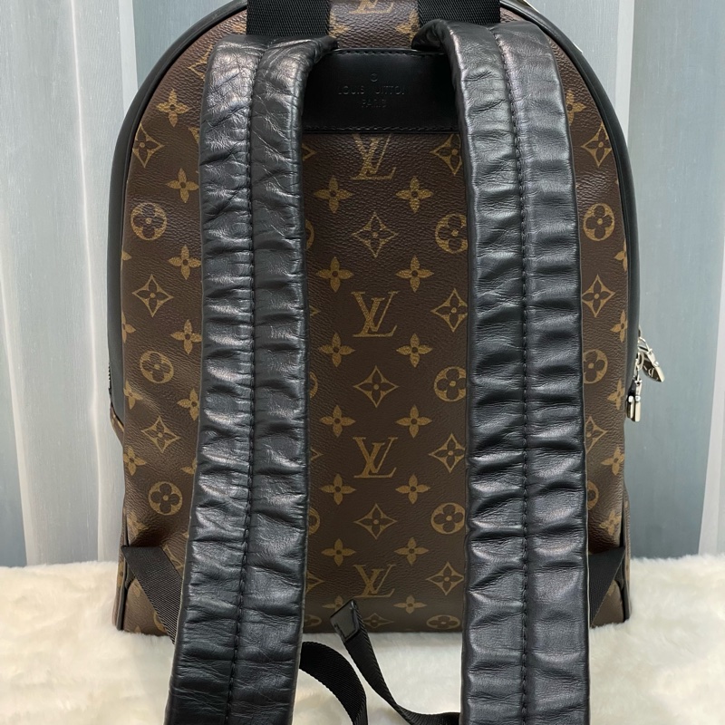 LV 老花黑色拼皮背包 XB909-6