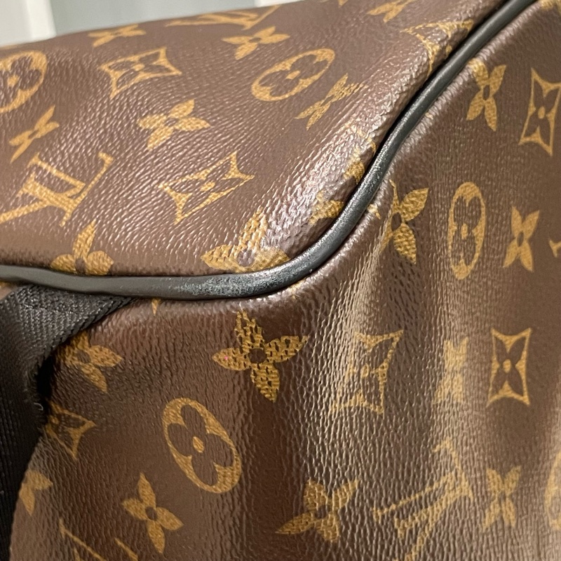 LV 老花黑色拼皮背包 XB909-8