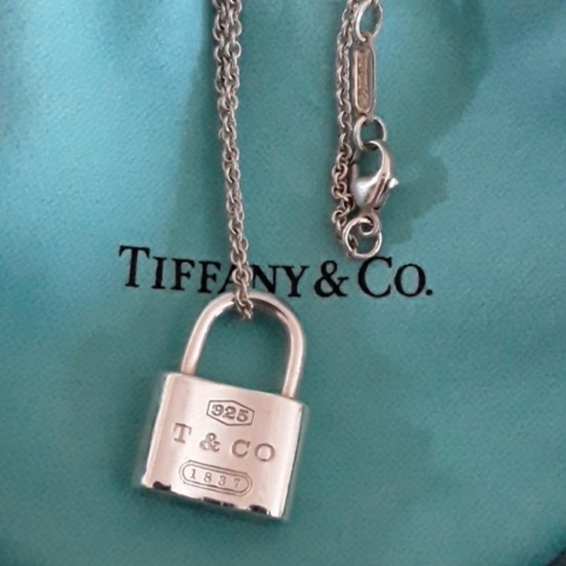Tiffany&Co.1837系列愛情鎖頭925純銀項鍊-0