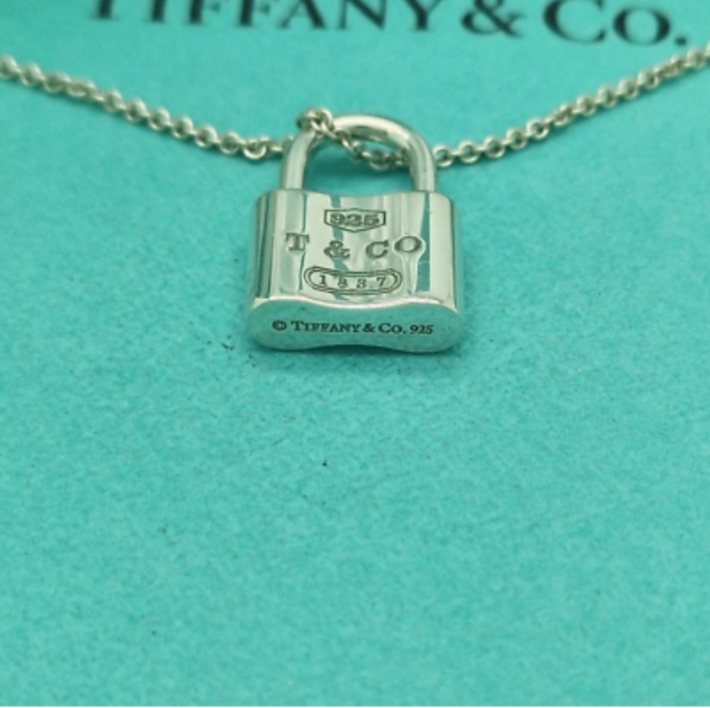 Tiffany&Co.1837系列愛情鎖頭925純銀項鍊-4