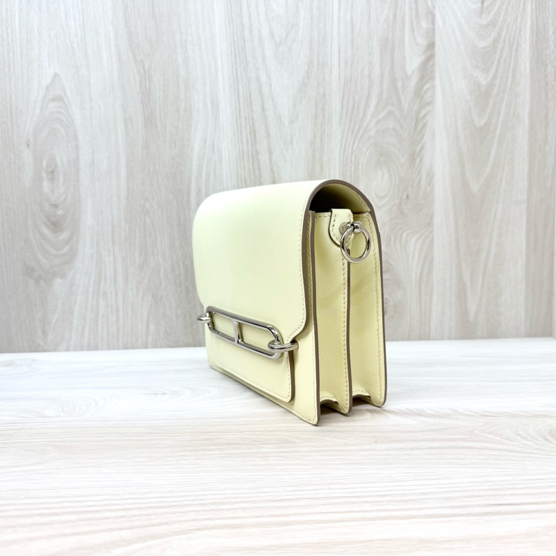 HERMES I8米爾頓黃swift銀釦Roulis Mini 18包H079195-2