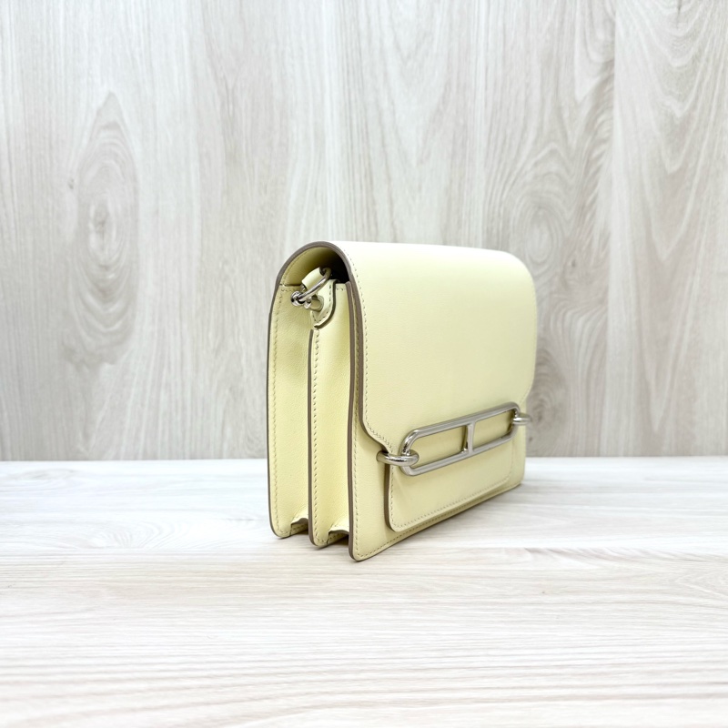 HERMES I8米爾頓黃swift銀釦Roulis Mini 18包H079195-3