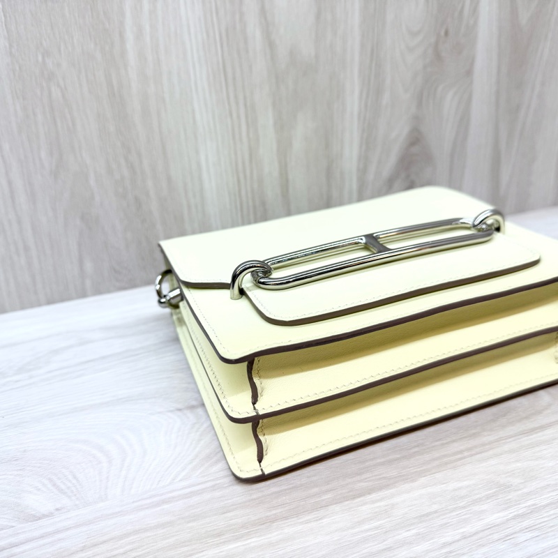 HERMES I8米爾頓黃swift銀釦Roulis Mini 18包H079195-6