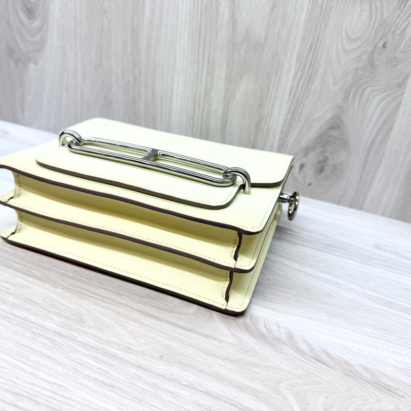 HERMES I8米爾頓黃swift銀釦Roulis Mini 18包H079195-7