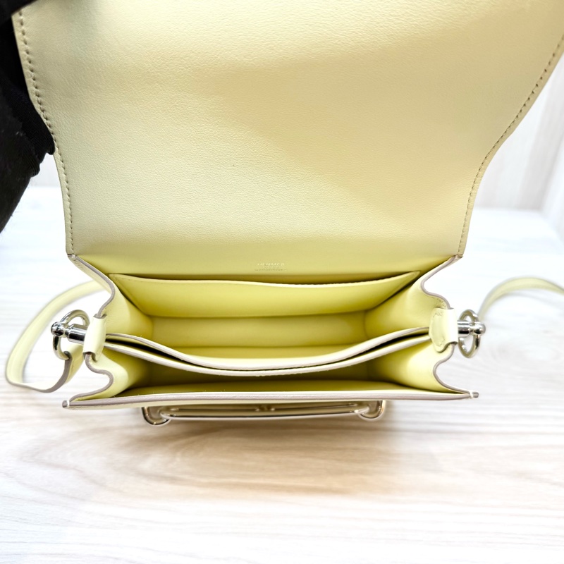 HERMES I8米爾頓黃swift銀釦Roulis Mini 18包H079195-9