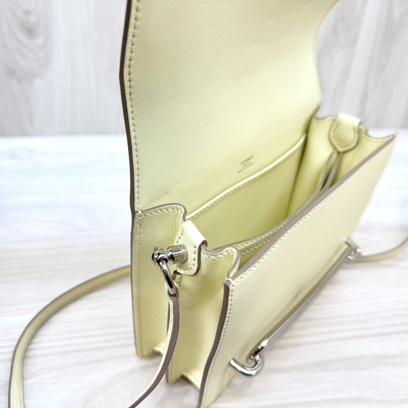 HERMES I8米爾頓黃swift銀釦Roulis Mini 18包H079195-12