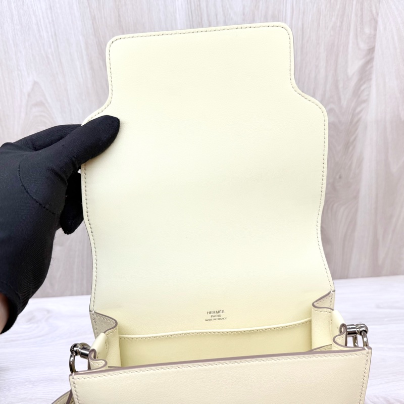 HERMES I8米爾頓黃swift銀釦Roulis Mini 18包H079195-15