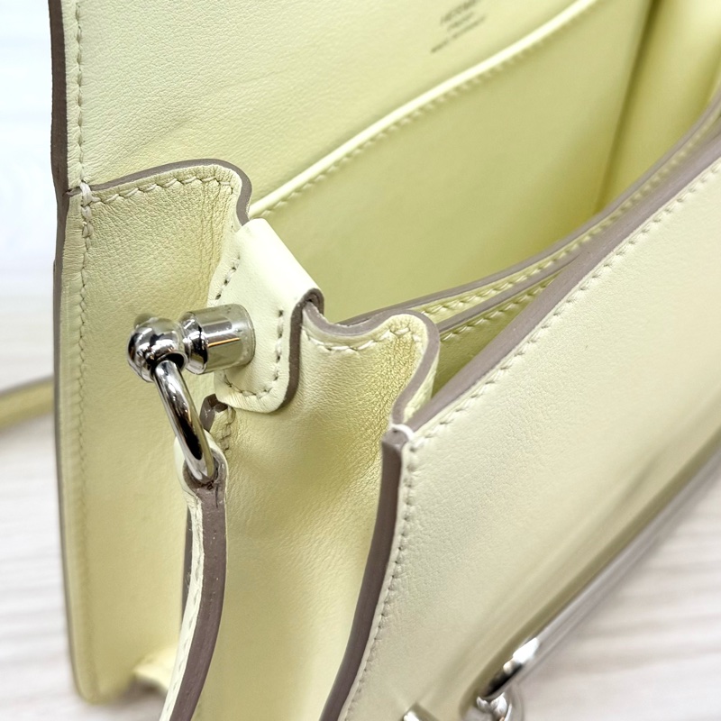 HERMES I8米爾頓黃swift銀釦Roulis Mini 18包H079195-19