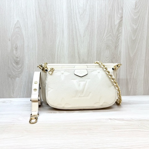LV奶油白牛皮麻將包Multi Pochette Accessoires/M46568