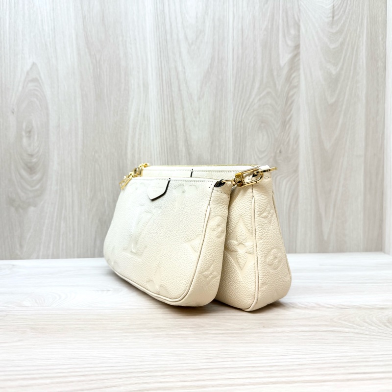 LV奶油白牛皮麻將包Multi Pochette Accessoires/M46568-2