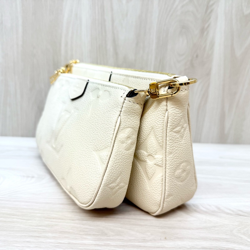 LV奶油白牛皮麻將包Multi Pochette Accessoires/M46568-3