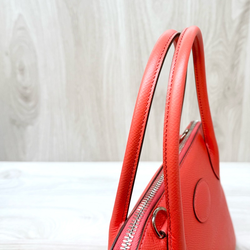 HermesT5玫瑰粉Epsom皮Bolide27手提側背H041693-17