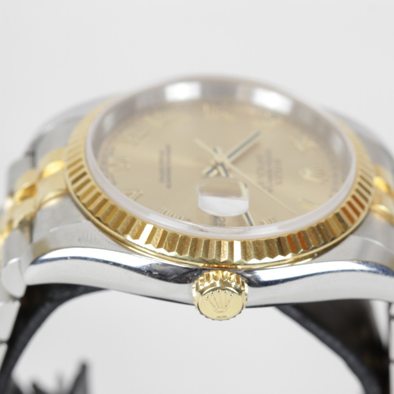 勞力士 Datejust 116233(附錶鍊)男士精鋼腕錶,金/銀色-6