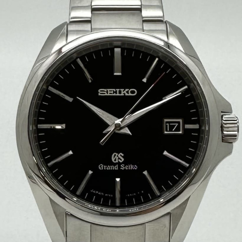 精工 Grand Seiko SBGX083 9F62-0AG0 男士腕錶,附日期顯示,石英機芯,銀/黑色錶盤-0