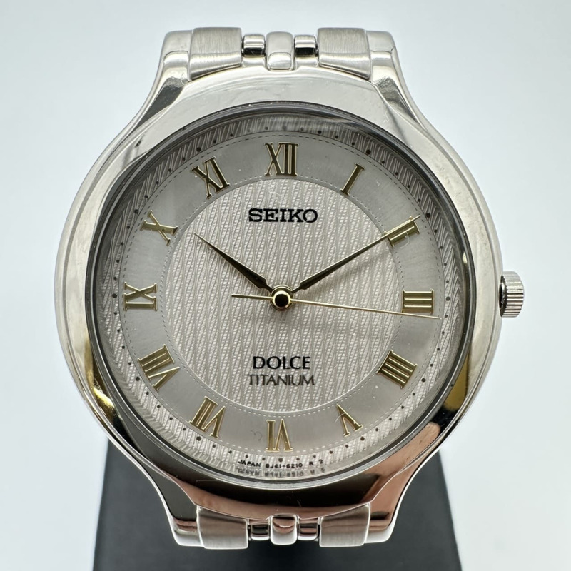 精工 Dolce 8J41-6120 電池驅動石英錶,鈦金屬,銀色,男士,IT6XPS8UTAB8-0