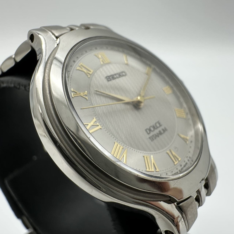 精工 Dolce 8J41-6120 電池驅動石英錶,鈦金屬,銀色,男士,IT6XPS8UTAB8-3