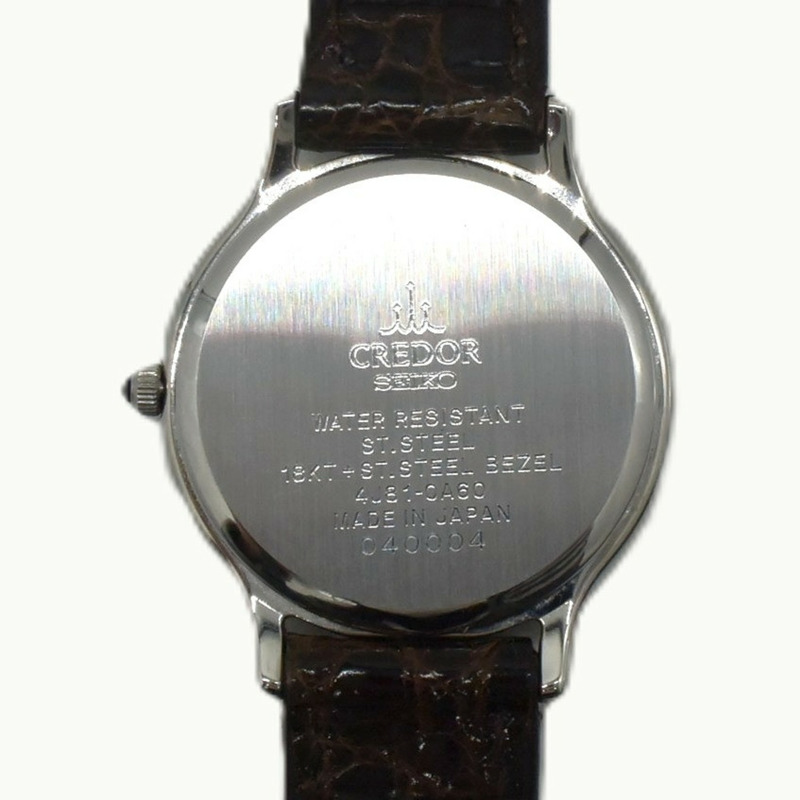 精工 Credor 4J81-0A60 女士腕錶,棕色錶殼金色錶盤,IT55IW4IC8OU-5