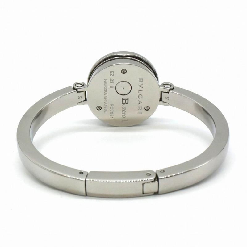 寶格麗 B.zero1 BZ23S 石英錶,電池驅動,銀色錶殼,黑色錶盤,女士款,ITHTEXS8GXB4-5