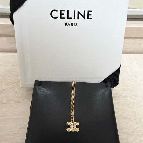 Celine TRIOMPHE Rhinestone Necklace