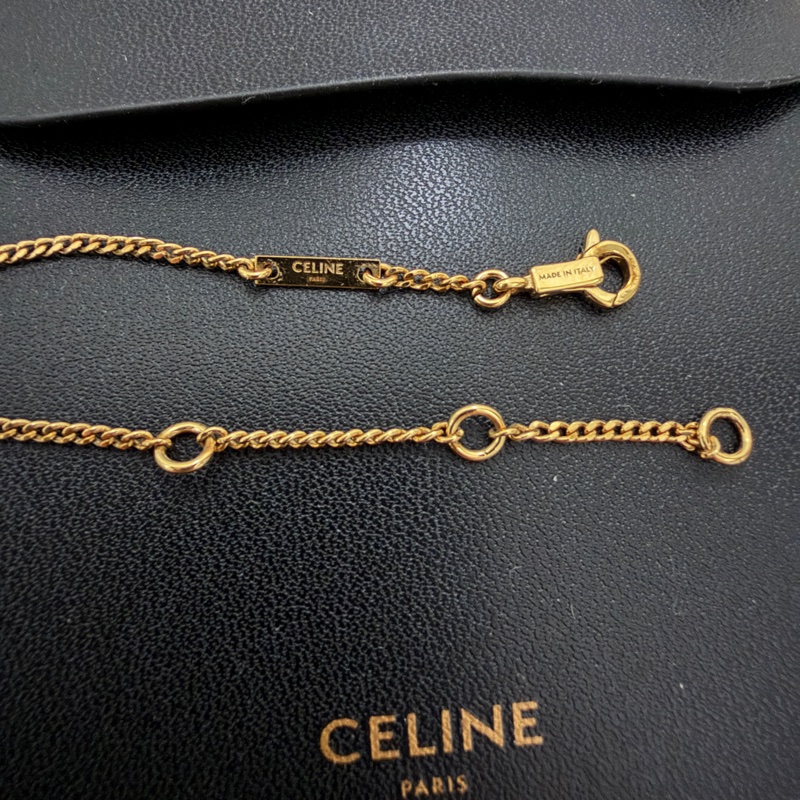 Celine TRIOMPHE Rhinestone Necklace-7