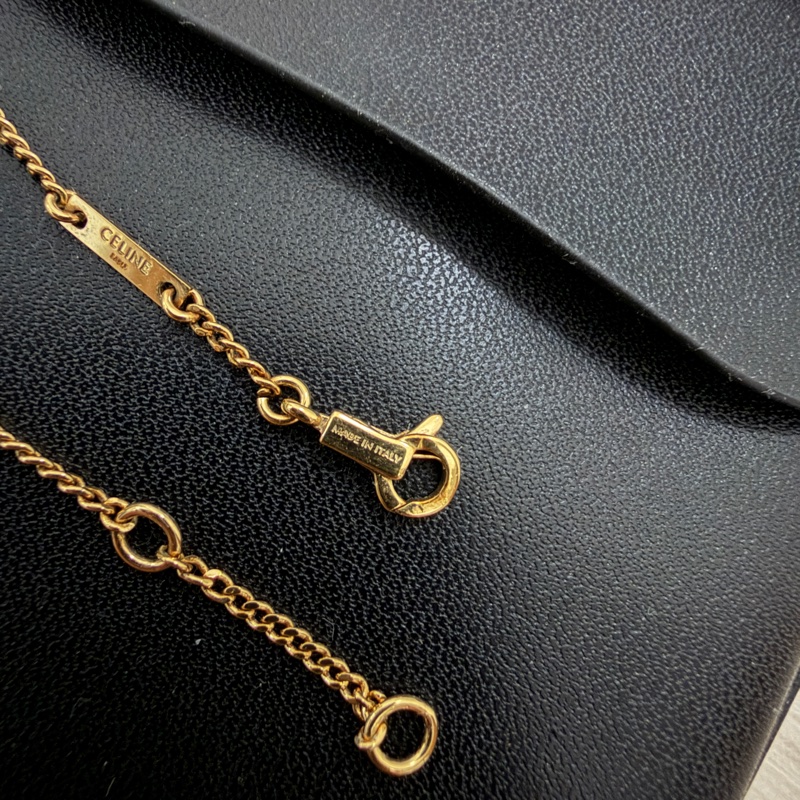 Celine TRIOMPHE Rhinestone Necklace-8