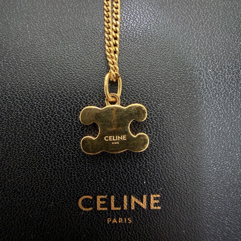 Celine TRIOMPHE Rhinestone Necklace-9