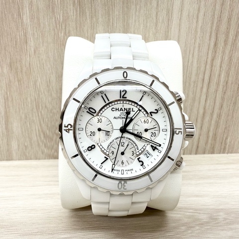 Chanel白陶瓷Chronograph三眼記憶碼41mm J12 H1007