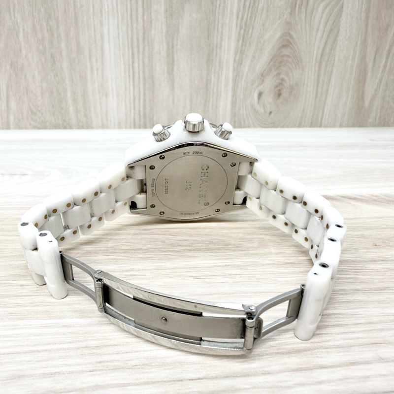 Chanel白陶瓷Chronograph三眼記憶碼41mm J12 H1007-8